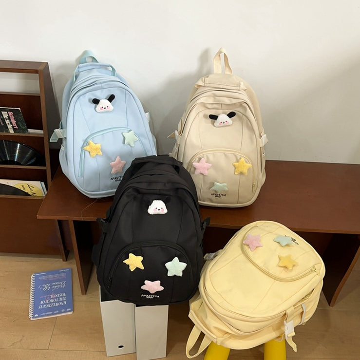 致青春 | 校園書包國中女生雙肩包女可愛星星旅行包大容量高中生大學生背包「174-130」24.05-4