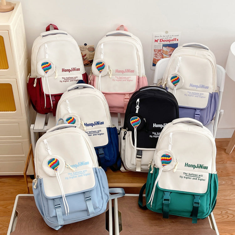 致青春|韓版高中書包女森系撞色雙肩包ins潮學院風中學生國中生休閒背包「3303-130」24.07-2