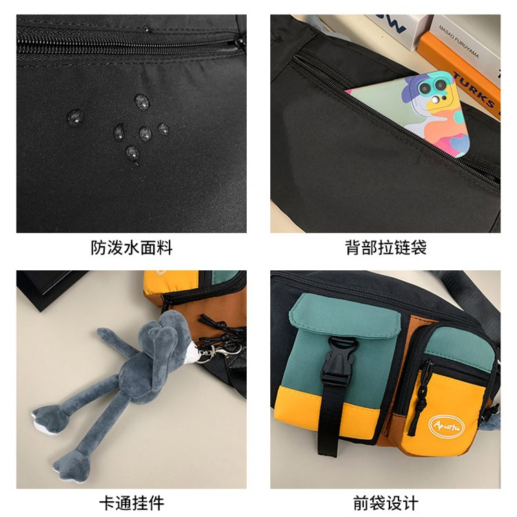 致青春|腰包休閒運動男生外出斜跨胸包新款潮牌輕便女生斜跨胸包「188-188」24.07-1