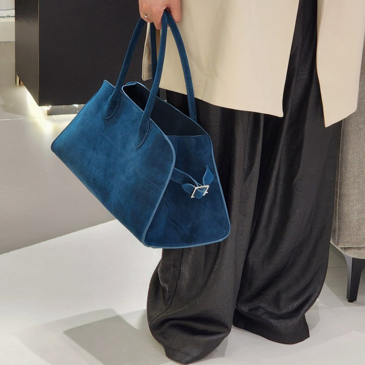 質感真皮|磨砂皮包款2024年秋季新款大容量托特包真皮百搭通勤單肩手提包女「3603-1」24.10-1