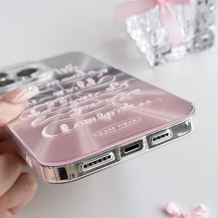 手機殼|iPhone14/15Pro羽紗蘋果13手機殼女適用12/13Pro大孔透明殼11「LR0893-2」24.07