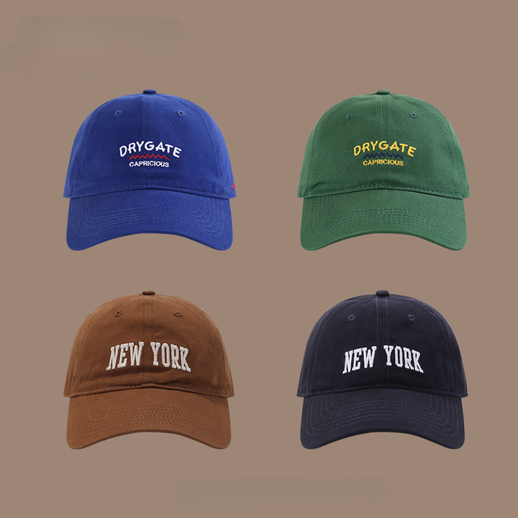 流行帽子|跨境帽子女新款刺繡字母棒球帽復古時尚鴨舌帽情侶百搭遮陽帽戶外「C4539QC」25.08-1