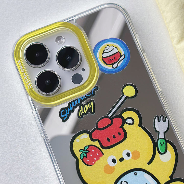 手機殼|蘋果15掛繩鏡面iPhone14pro適用12/11promax手機殼蘋果殼夏天「LR0856」24.07