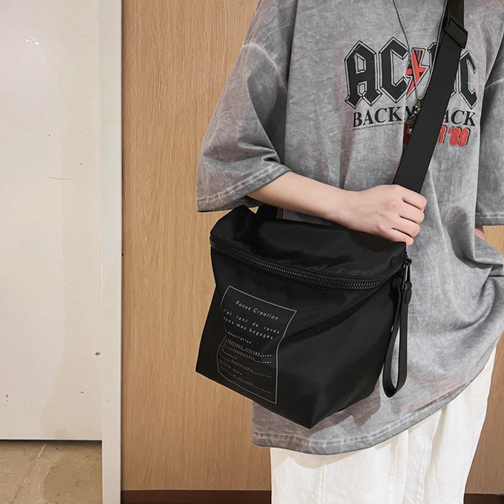 致青春|工裝包2025新款牛津布斜背包女百搭ins運動大容量單肩包網紅布包「8812-118」25.01-1