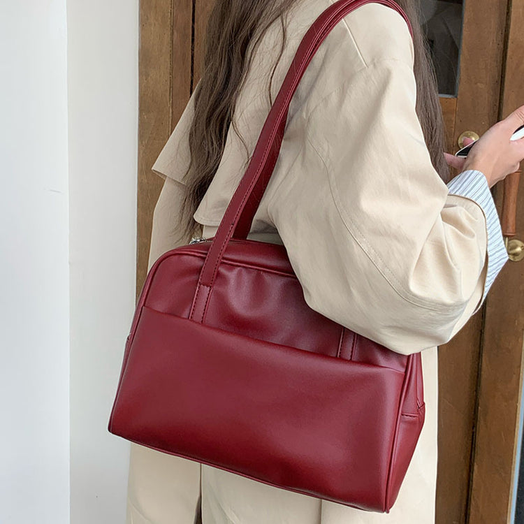 日韓流行|韓國版大容量單肩包包女士秋季2024新款復古腋下包百搭大容量托特包「D8917」24.10-2