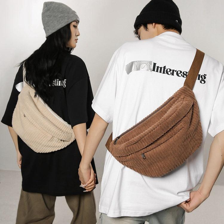 致青春|斜背包女簡約包男大容量胸包日系潮牌背包學生腰包 單肩包女「513-121」24.10-1