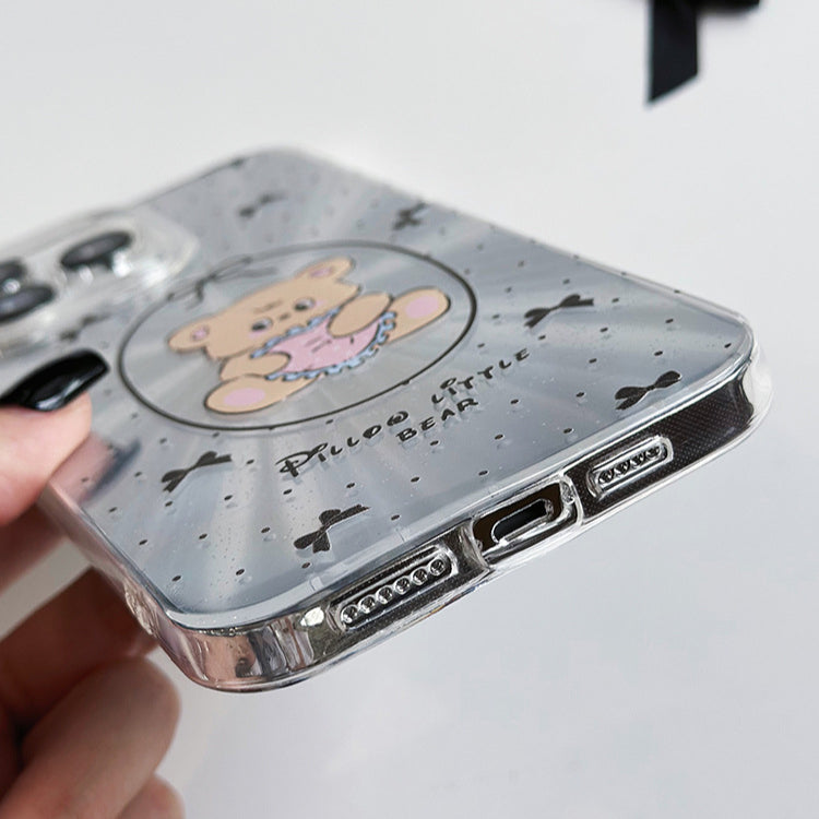 手機殼|蘋果15手機殼適用12大孔透明13羽紗iPhone14Promax卡紙11掛繩「LR0888」24.07