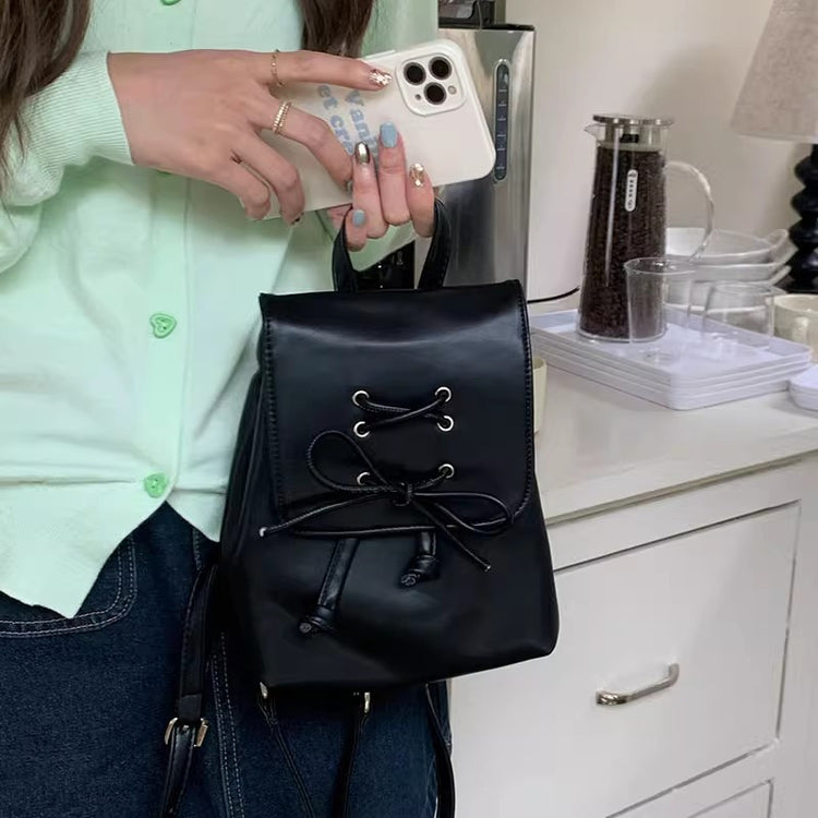 日韓流行|芭蕾風蝴蝶結雙肩包包女式2024新潮韓國背包可愛手提單肩包書包「9371#」24.05-2