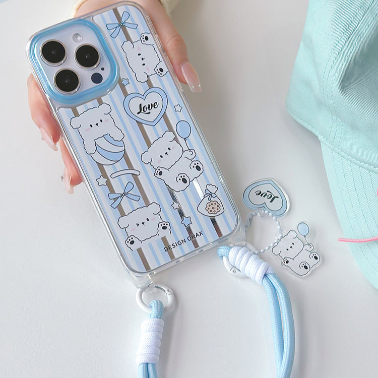 手機殼|蘋果15掛繩鏡面iPhone14pro適用12/11promax手機殼蘋果殼夏天「WM0538」24.07