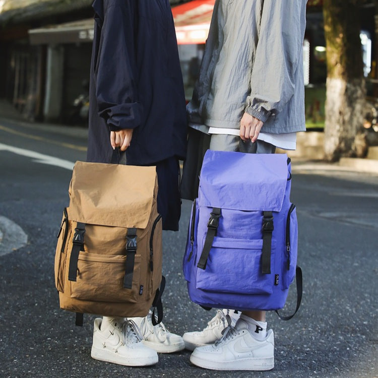致青春 | 休閒輕量化背包日韓潮流翻蓋雙肩包男女同款書包大容量通勤電腦包「9697-132」24.08-1