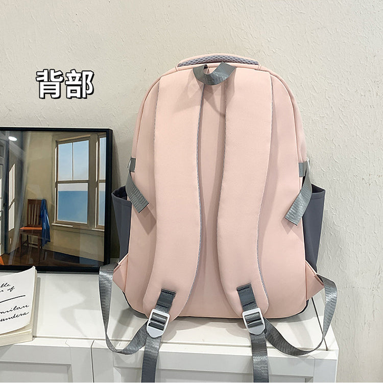 致青春|韓版ins雙肩包清新甜美撞色背包初高中生大容量學生書包「9954-135」25.08-1