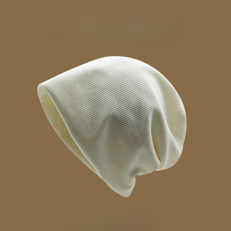 流行帽子|純色素顏燈芯絨堆堆帽子女冬季韓版寬松針織帽保暖冷帽嘻哈包頭帽「C4621」24.12-4