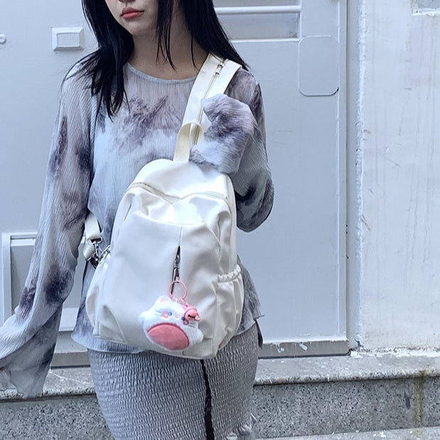 致青春 | 多巴胺簡約多用包女日系休閒雙肩包小清新學生胸包斜挎包「8076-121」24.07-5