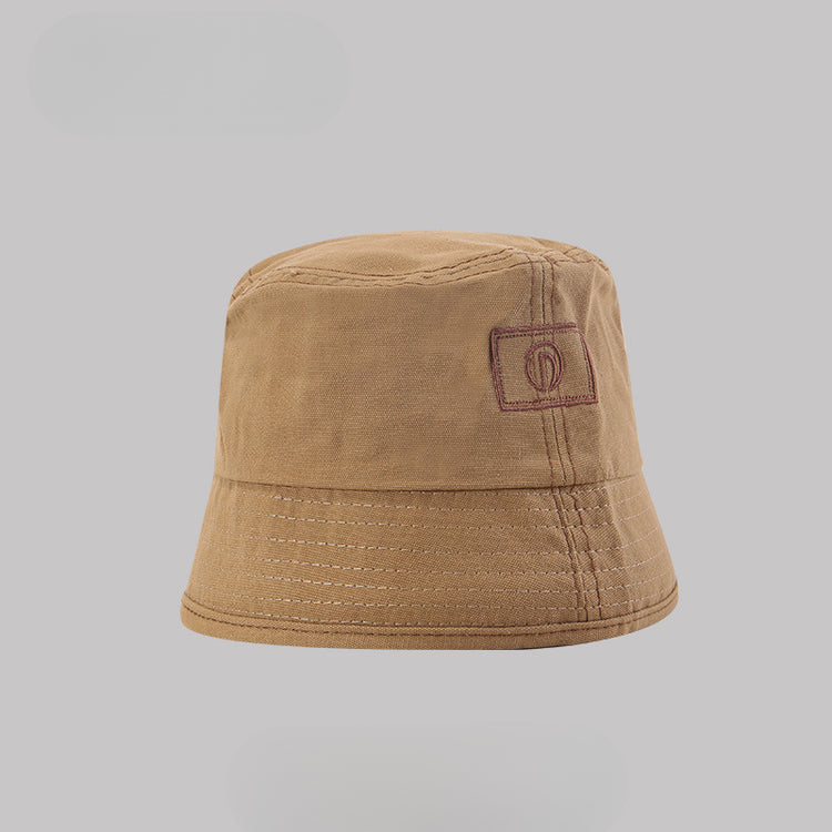 流行帽子|學生情侶帽子女韓版百搭字母刺繡漁夫帽日系簡約遮陽盆帽太陽帽男「C2485」25.04-2