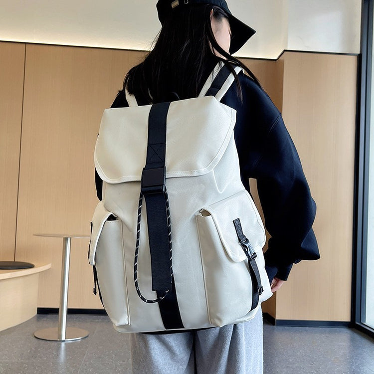 致青春|新女生雙肩包大容量防水國高中學生書包男生街頭潮酷旅行背包「851-27」24.01-3