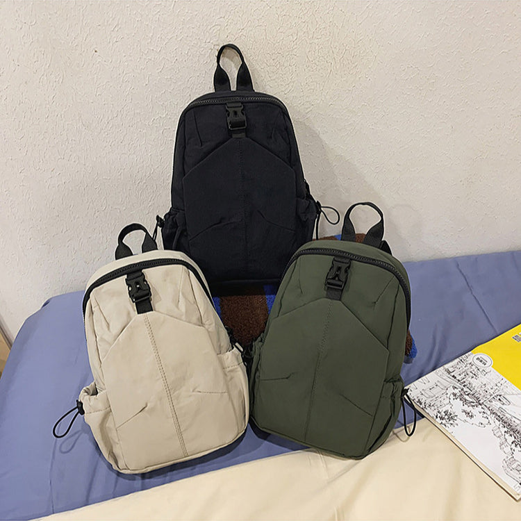 致青春 | 男士休閒雙肩包簡約多功能百搭質感背包大容量通勤出行胸包「328-124」25.04-4