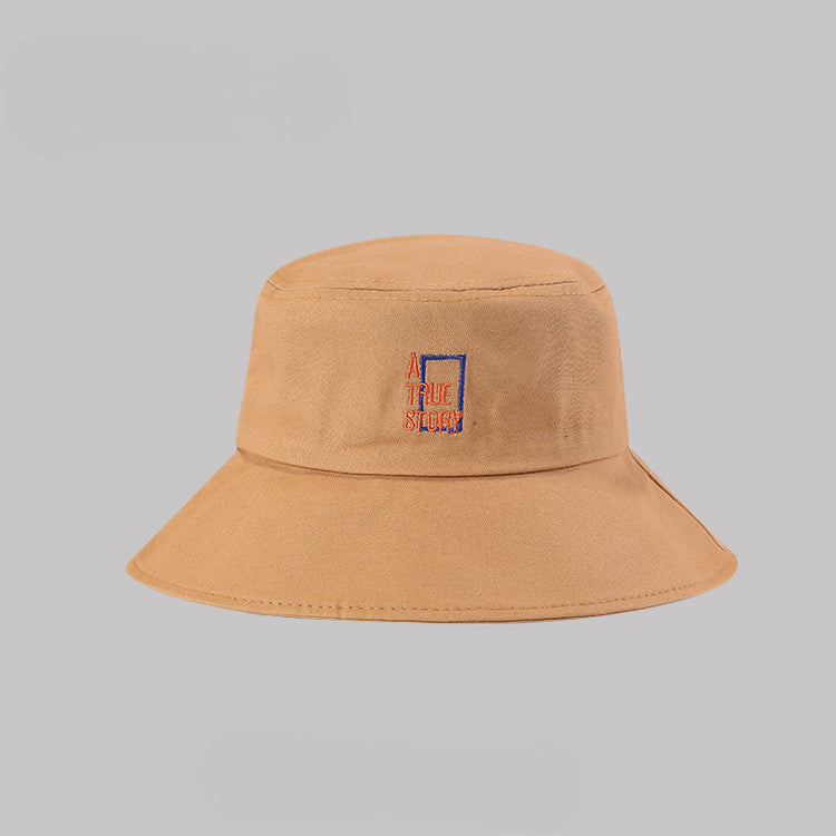 流行帽子|學生情侶帽子女韓版百搭字母刺繡漁夫帽日系簡約遮陽盆帽太陽帽男「C2485」25.04-2