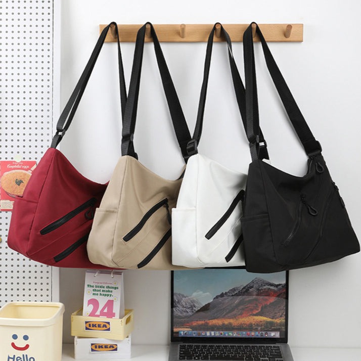 致青春|休閒托特包跨境大容量簡約純色斜背包輕便百搭質感多隔層單肩包「914-119」25.02-3
