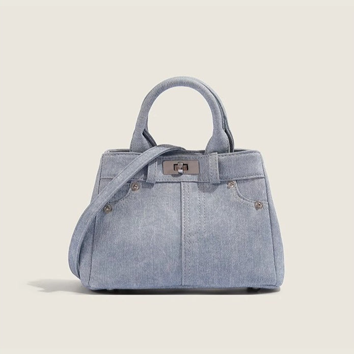 日韓流行|夏季新款法式手提包包女小眾高級感百搭凱莉包時尚通勤單肩斜挎包「9096#」25.02-2