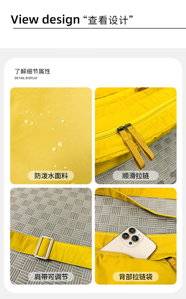 致青春 | 簡約純色餃子包大容量輕便休閒通勤旅行斜挎包潮酷質感情情侶單肩包「905-122」25.04-4
