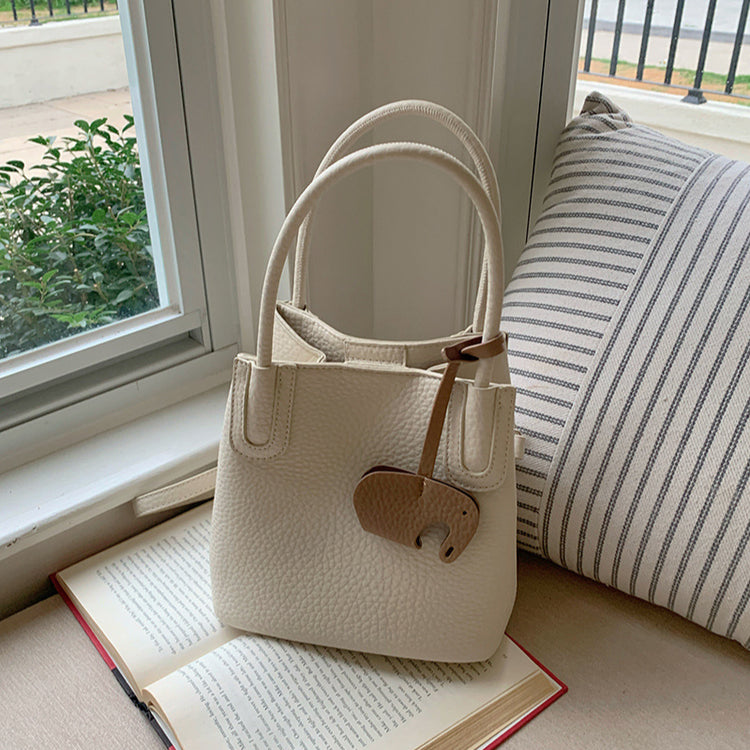 日韓流行|高級感時尚春夏小包包女2025新款百搭斜挎水桶包時尚手提菜籃子包「9537#」25.03-2