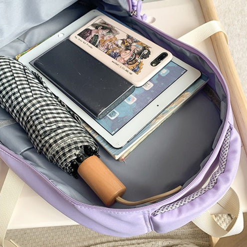 致青春|大容量書包國中女生高中生日系學院風ins雙肩包秋冬可愛背包「8513-380」24.03-1