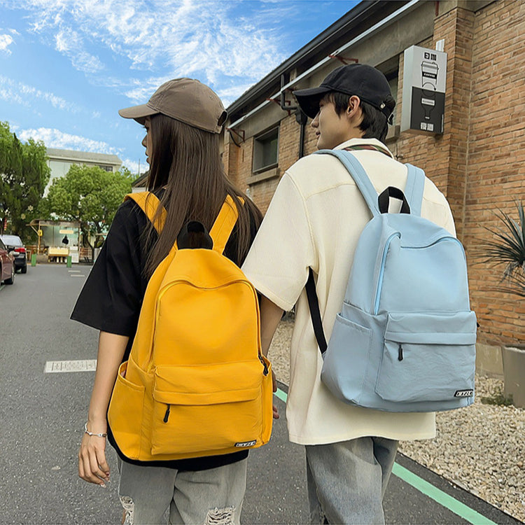 致青春|韓版ins大容量校園簡約時尚純色書包女大學生國中高中生雙肩背包「6062-128」25.07-4