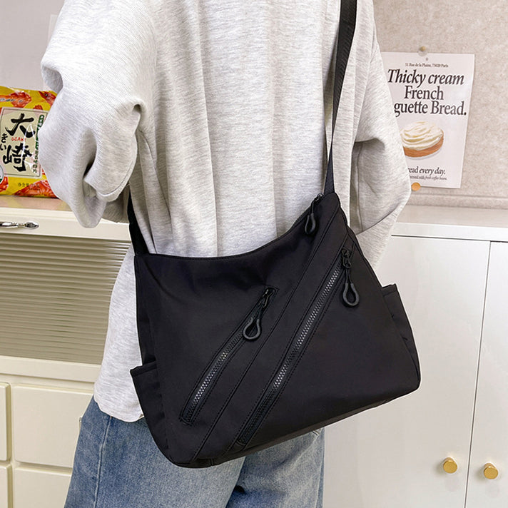 致青春|休閒托特包跨境大容量簡約純色斜背包輕便百搭質感多隔層單肩包「914-119」25.02-3