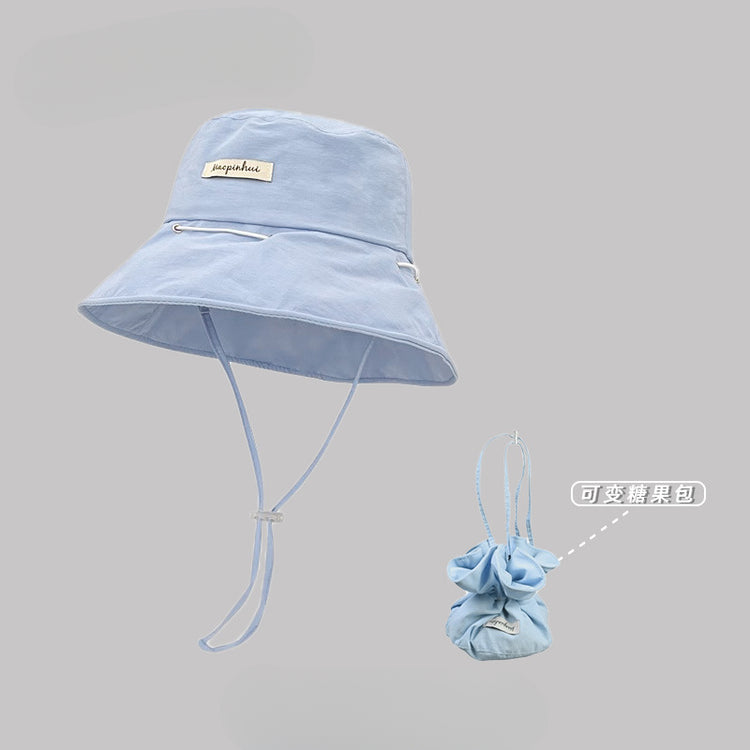 流行帽子|2025夏季韓版漁夫帽女新款防曬帽子速乾透氣可當包包顯臉小遮陽帽「C5285」25.06-1