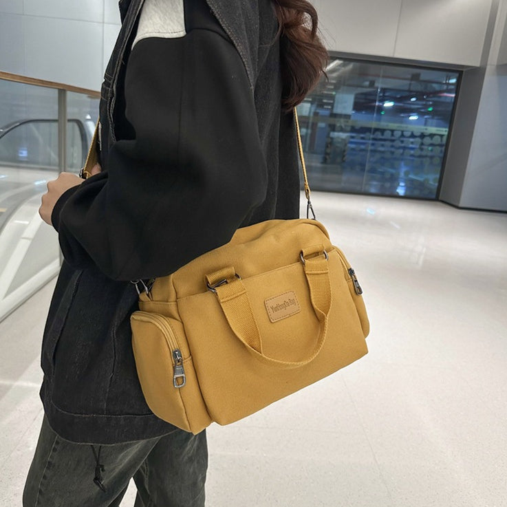 致青春|跨境女士斜背包2024新款潮流單肩包日系大容量帆布百搭手提「668-280」24.03-2