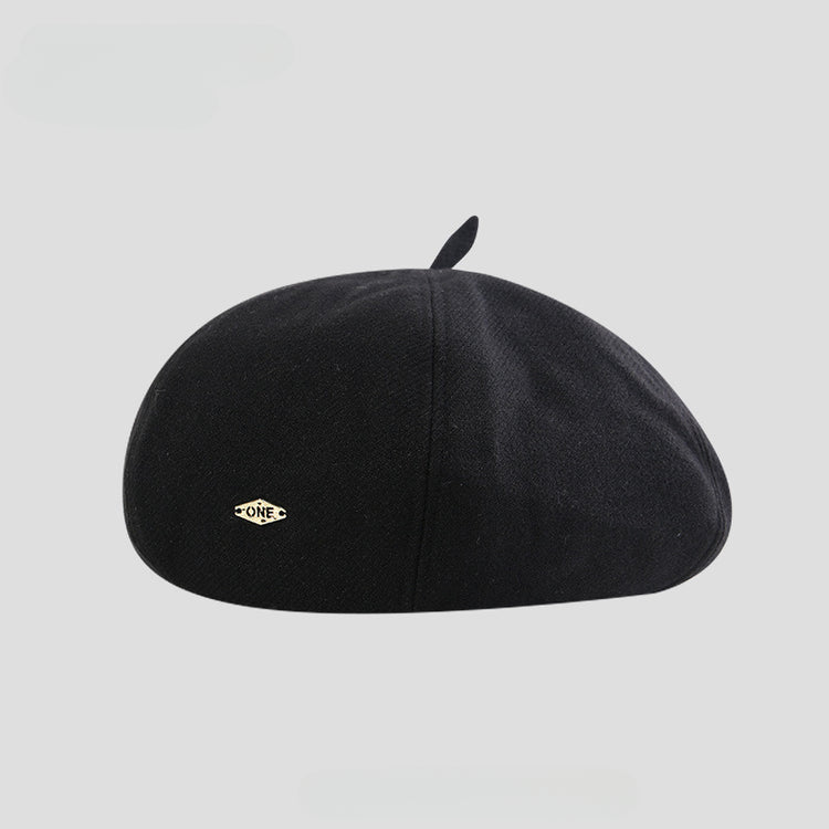 流行帽子|2025秋季新款毛呢貝雷帽女顯臉小百搭休閒畫家帽復古英倫風八角帽「C5489」25.08-3