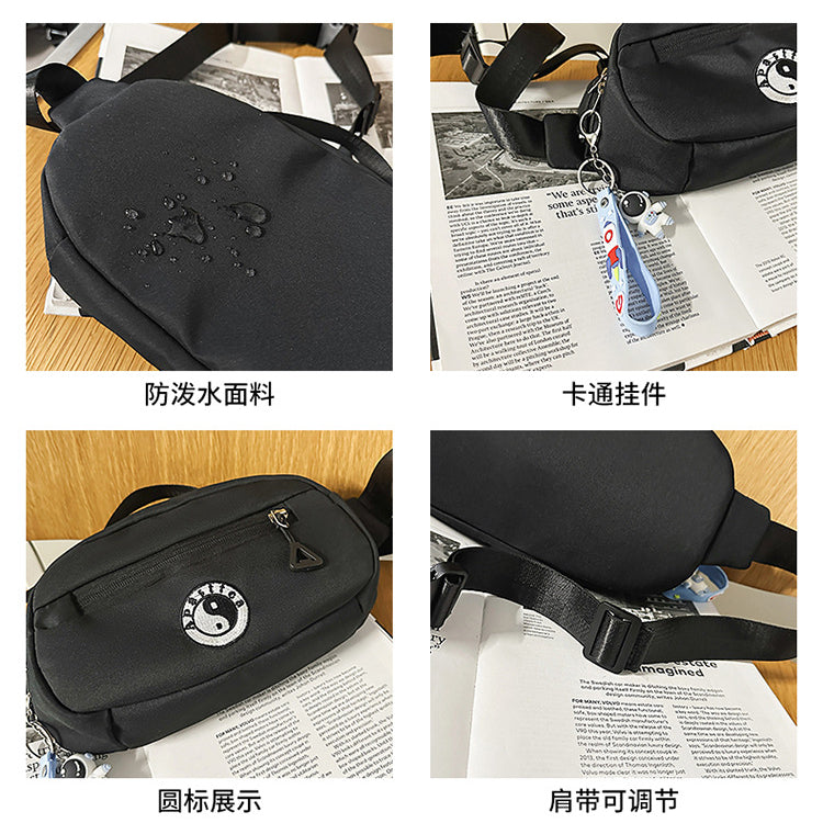 致青春|男女戶外迷你小腰包2025新款休閒學生拼色斜挎包通勤胸包「285-115」25.08-1