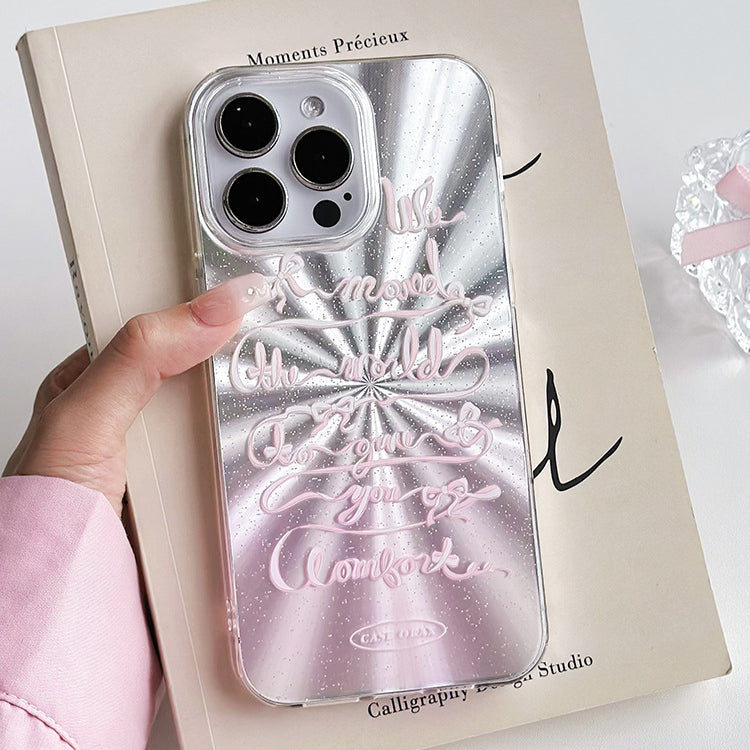 手機殼|iPhone14/15Pro羽紗蘋果13手機殼女適用12/13Pro大孔透明殼11「LR0893-2」24.07