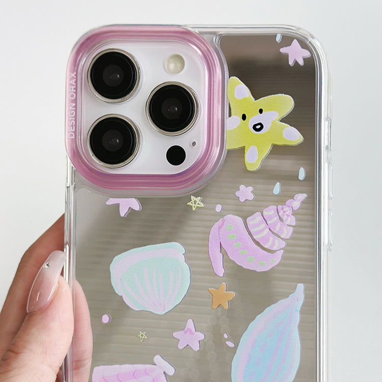 手機殼|蘋果15女iPhone14適用12promax掛繩鏡面手機殼蘋果殼夏天11「WL0070」24.07