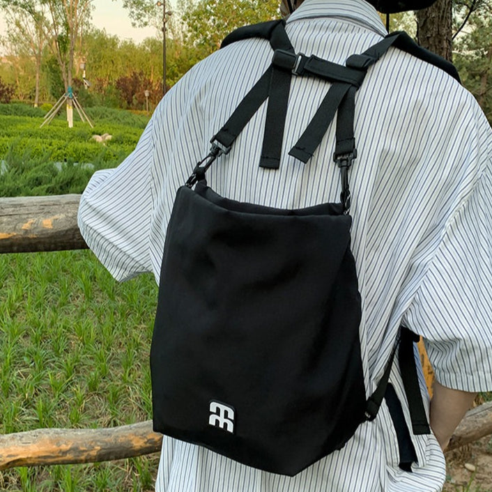 致青春|多功能斜跨包新款簡約日系工裝郵差包戶外休閒輕便雙肩背包「2607-120」25.12-1