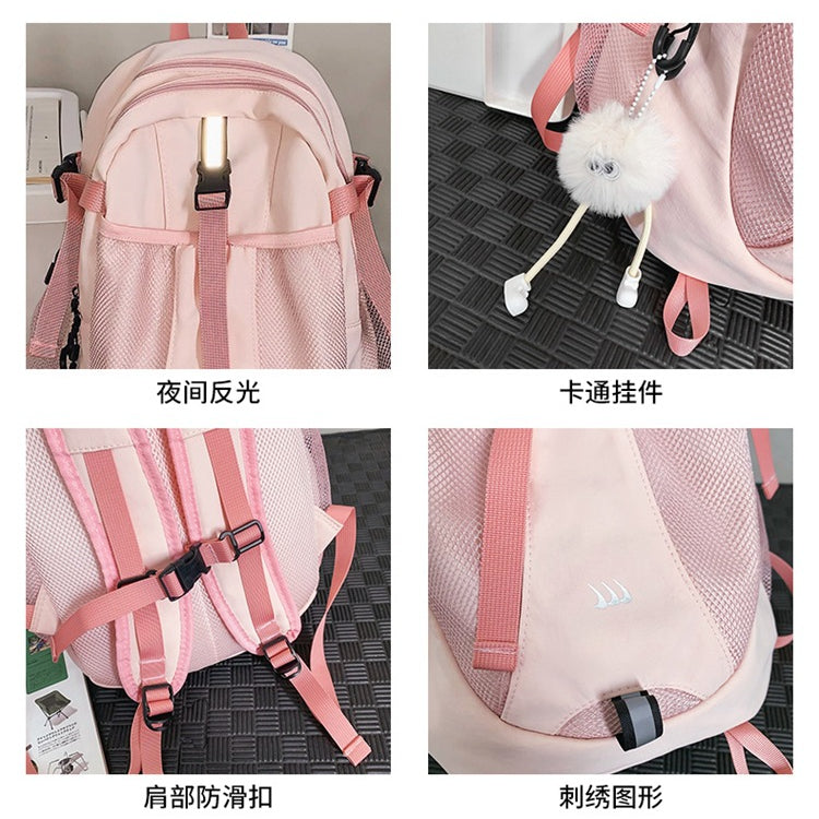 致青春 | 新款書包簡約韓系大容量男女背包電腦旅行初高中大學生雙肩包「1206-130」24.05-1
