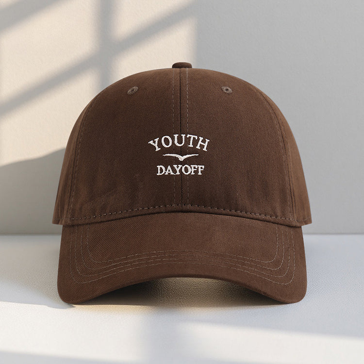 流行帽子|大頭圍顯臉小新款帽子女字母刺繡鴨舌帽加大加深寬帽檐棒球帽男潮「C5436」25.07-5