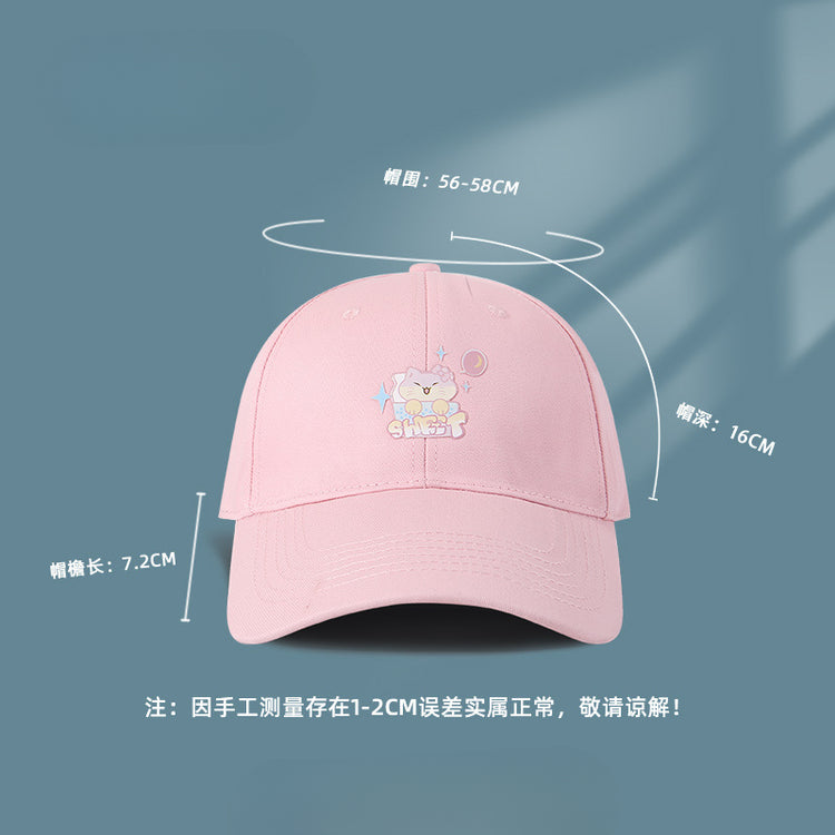 流行帽子|新款可愛貓咪帽子女春夏百搭遮陽鴨舌帽韓版日系學生情侶棒球帽男「C5244」25.04-5