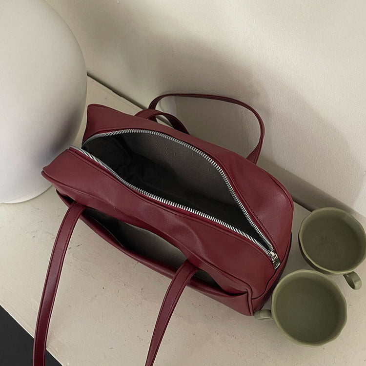 日韓流行|韓國版大容量單肩包包女士秋季2024新款復古腋下包百搭大容量托特包「D8917」24.10-2