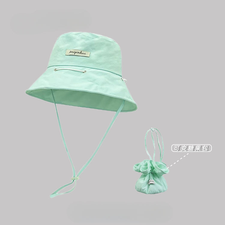 流行帽子|2025夏季韓版漁夫帽女新款防曬帽子速乾透氣可當包包顯臉小遮陽帽「C5285」25.06-1