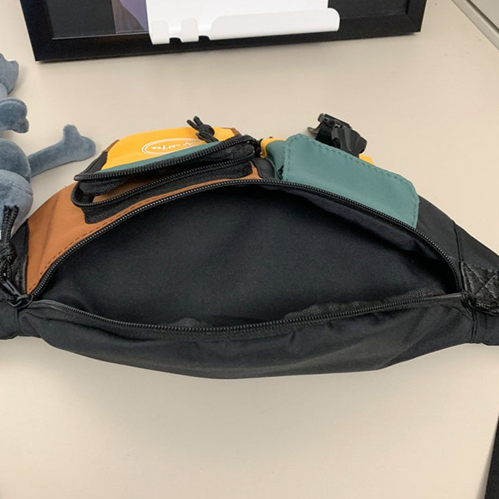 致青春|腰包休閒運動男生外出斜跨胸包新款潮牌輕便女生斜跨胸包「188-188」24.07-1