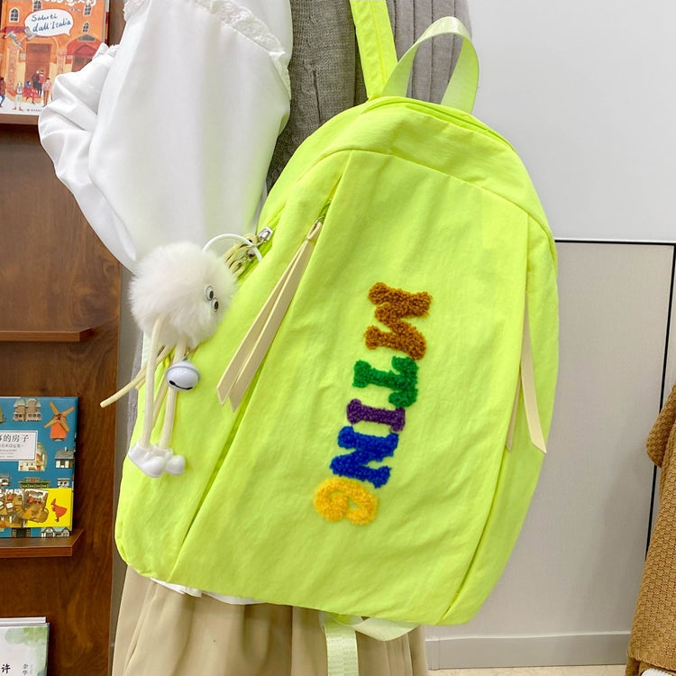 致青春|文藝簡約雙肩包女輕便外出旅行背包2025新款韓版時尚大學生書包「644-128」25.03-4