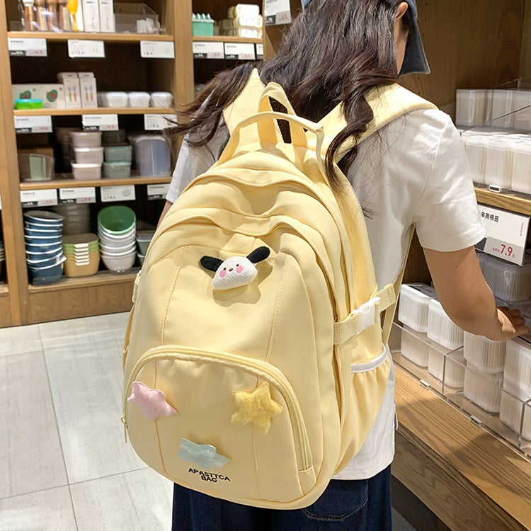 致青春 | 校園書包國中女生雙肩包女可愛星星旅行包大容量高中生大學生背包「174-130」24.05-4