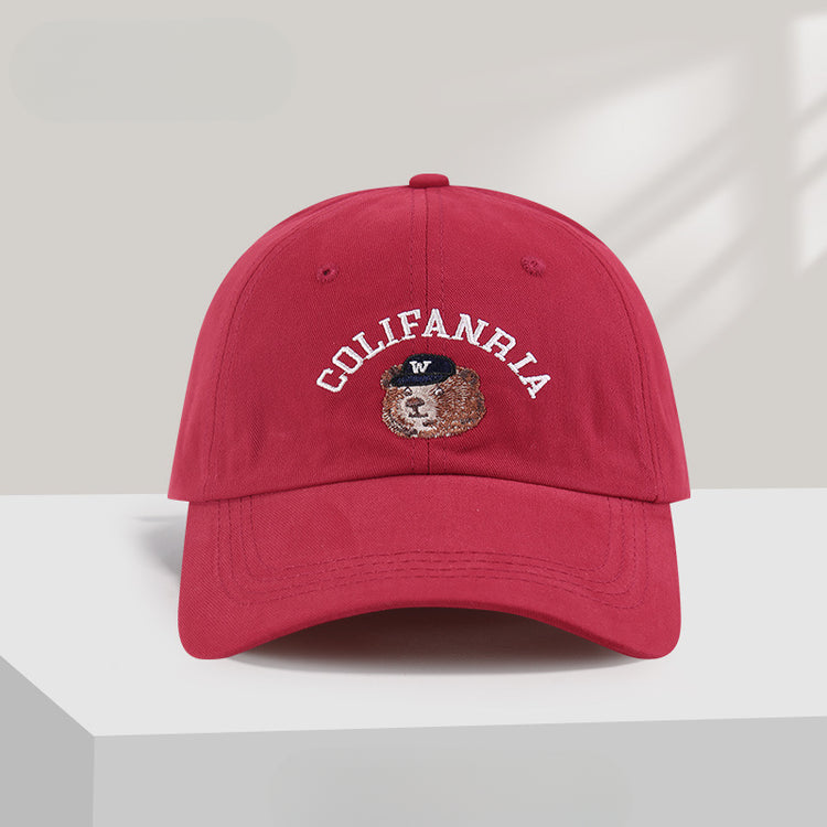 流行帽子|美式刺繡顯臉小小眾帽子女字母鴨舌帽百搭棒球帽情侶防曬遮陽帽男「C5261」25.05-2