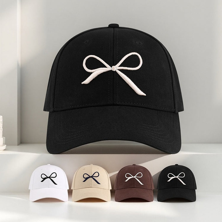 流行帽子|ins韓版蝴蝶結硬頂帽子女 時尚百搭棒球帽戶外休閒顯臉小鴨舌帽潮「C3831」25.09-3