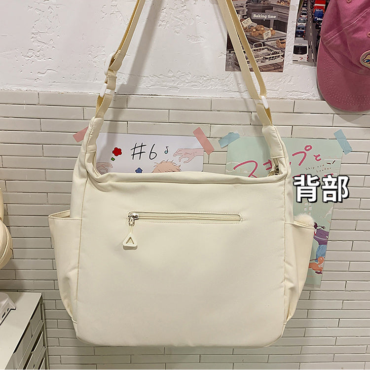致青春|二次元吧唧痛包日系ins大容量純色百搭郵差包透明休閒通勤單肩包「2752-125」25.05-3