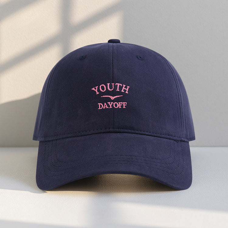 流行帽子|大頭圍顯臉小新款帽子女字母刺繡鴨舌帽加大加深寬帽檐棒球帽男潮「C5436」25.07-5