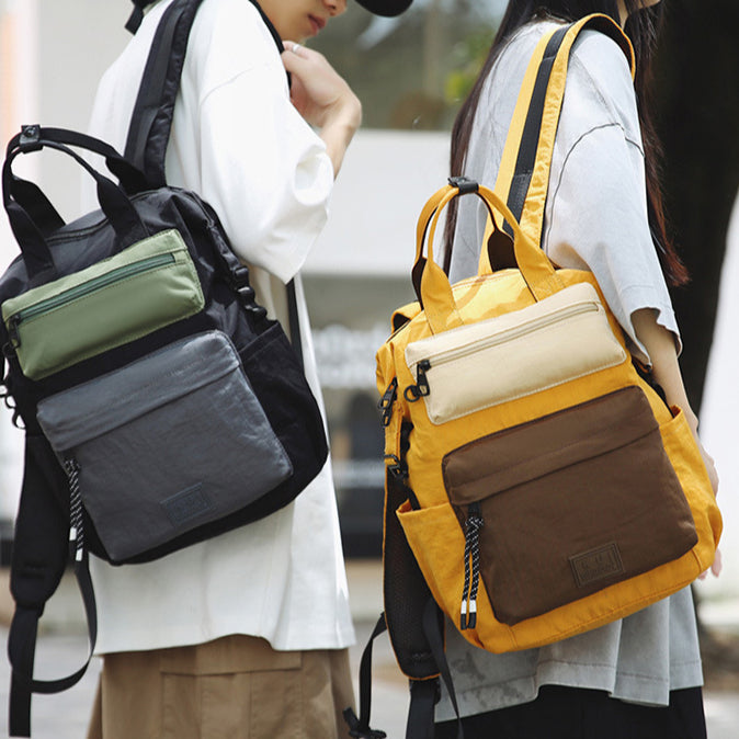 致青春|秋冬休閒雙肩包情侶款戶外旅行登山背包韓系輕便撞色手提背包「8245-130」25.08-4