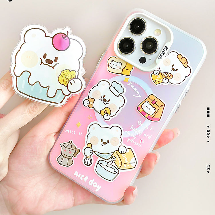 手機殼|iPhone15手機殼磁吸磨砂鐳射蘋果13/14適用mate60支架華為P70「WM0250」24.07