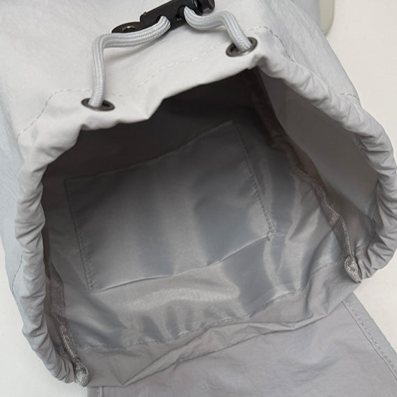 致青春|韓版2025新款抽繩電腦包尼龍帆布包大容量雙肩包學生上課通勤書包「071-126」25.07-4